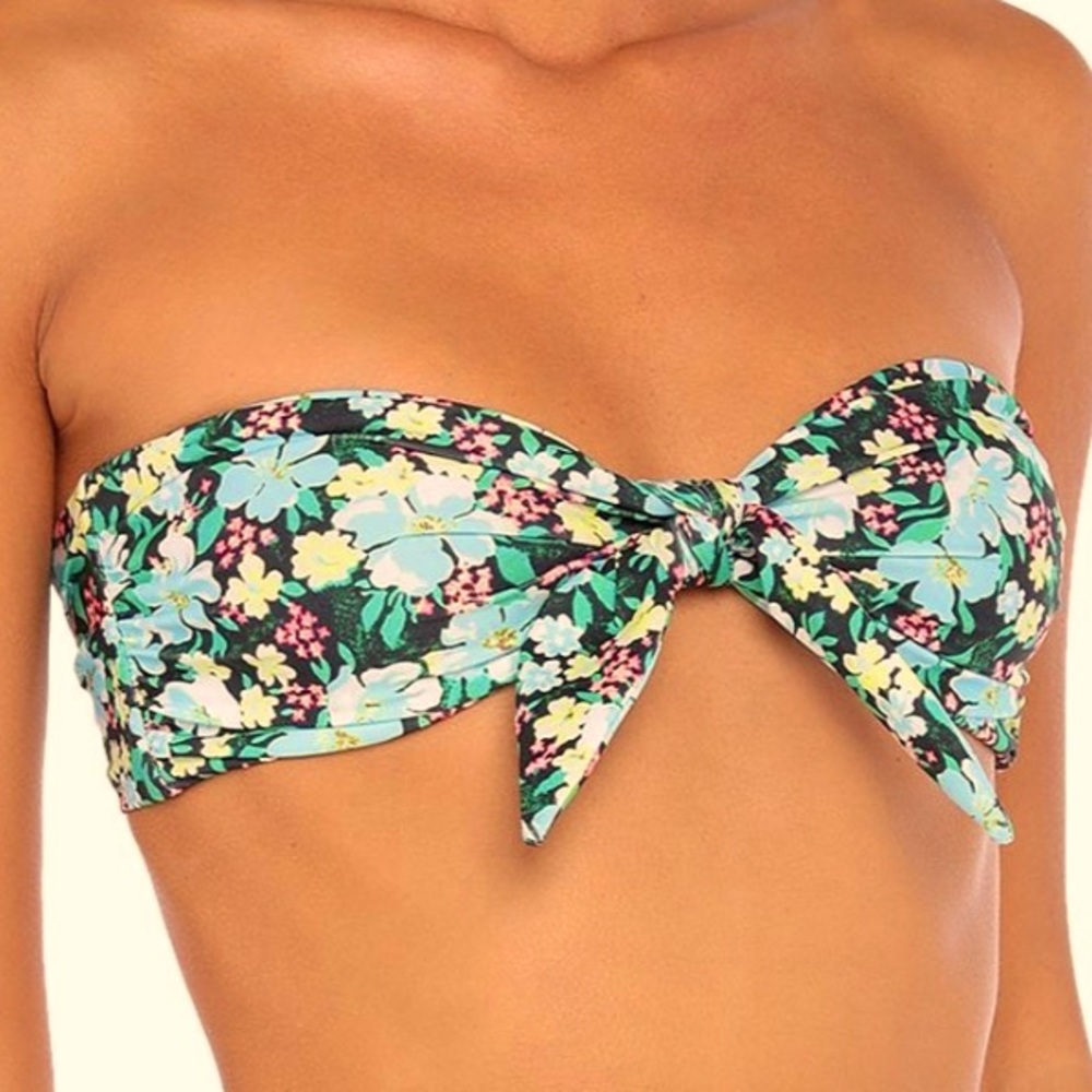 MAJE Paris NEW Floral Bandeau Bikini Top